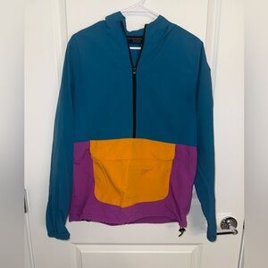 Vintage No Boundaries Anorak windbreaker in a teal, purple. Size XS